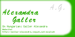 alexandra galler business card